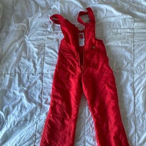 Vintage red snow jumpsuit overalls